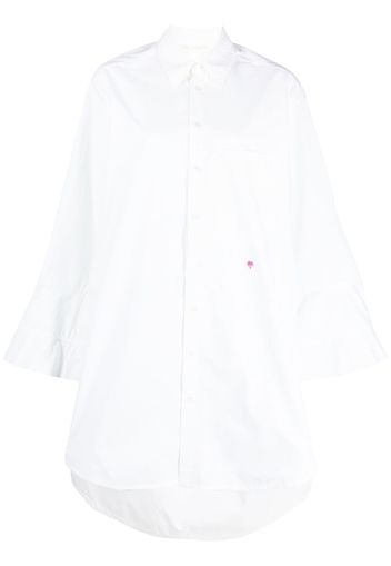 Palm Angels flared-sleeve shirt dress - White