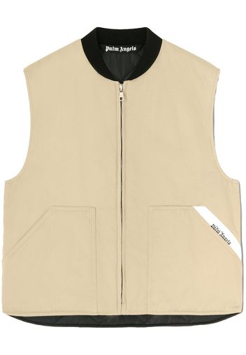 Palm Angels Sartorial Tape zip-up vest - Neutrals