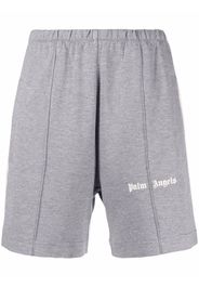 Palm Angels logo-print track shorts - Grey