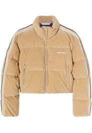 Palm Angels corduroy cropped puffer jacket - Neutrals