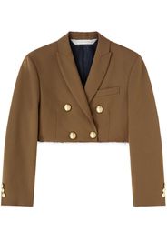 Palm Angels double-breasted cropped blazer - Brown
