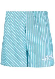 Palmer striped cotton shorts - Blue