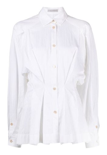 Palmer//Harding gathered-waist cotton shirt - White