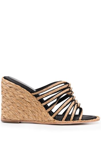 Paloma Barceló raffia open-toe sandals - Neutrals