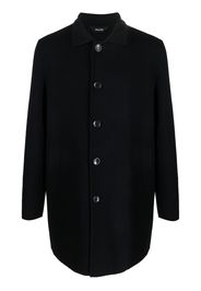 Paltò single-breasted fitted coat - Blue