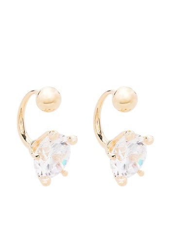 Panconesi crystal half-hoop earring - Gold