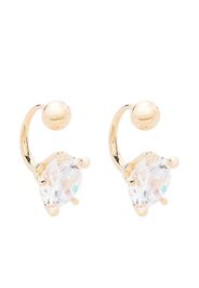 Panconesi crystal half-hoop earring - Gold