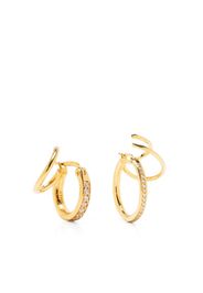 Panconesi crystal-detail hoops - Gold