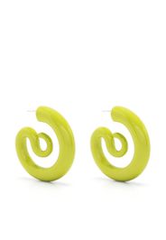 Panconesi Serpent hoop earrings - Green