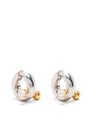 Panconesi crystal-embellished huggie hoops - Silver