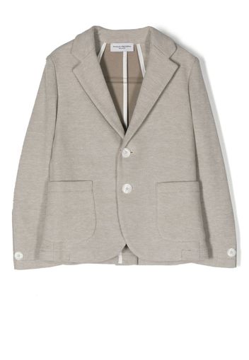 Paolo Pecora Kids single-breasted cotton blazer - Neutrals