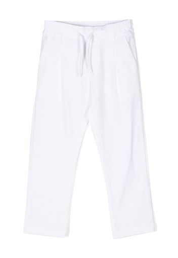 Paolo Pecora Kids drawstring straight-leg trousers - White