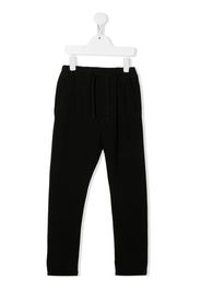 Paolo Pecora Kids straight-leg cotton track pants - Black