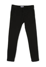 Paolo Pecora Kids cotton slim-fit trousers - Black