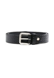 Paolo Pecora Kids pebble-effect leather belt - Black