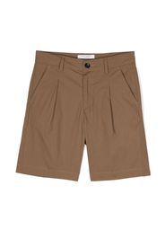 Paolo Pecora Kids tailored cotton shorts - Brown