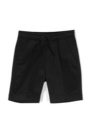 Paolo Pecora Kids drawstring-waist cotton shorts - Black