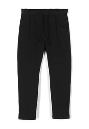 Paolo Pecora Kids drawstring cotton chino trousers - Black