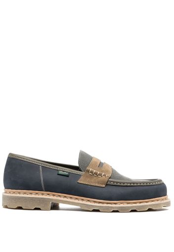 Paraboot three-tone suede penny loafers - Blue