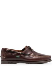 Paraboot contrast stitching boat shoes - Brown