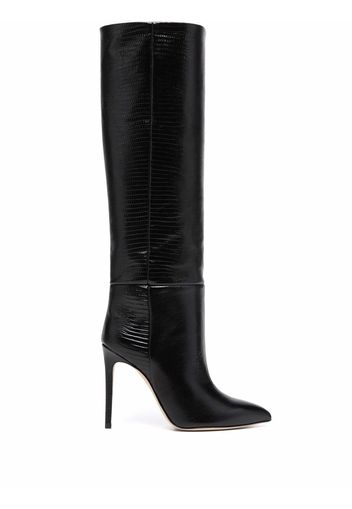 Paris Texas lizard-effect boots - Black