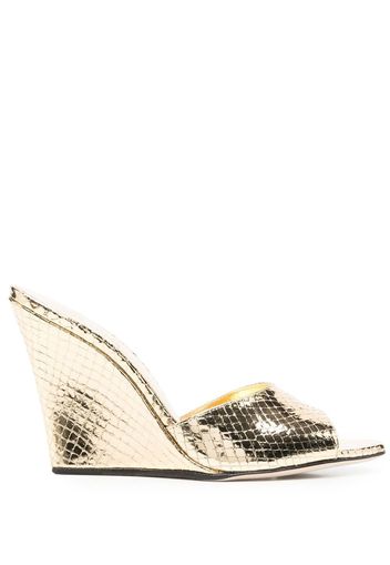 Paris Texas Wanda high wedge heel sandals - Gold