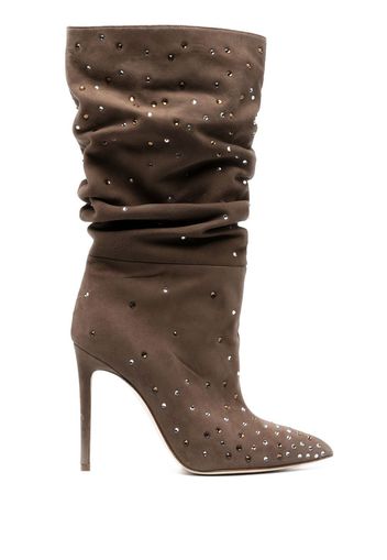 Paris Texas rhinestone-embellished 105mm boots - Brown