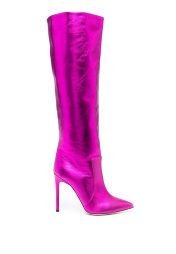 Paris Texas 110mm leather stiletto boots - Pink