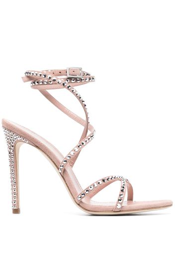 Paris Texas Holly Zoe lace-up 115mm sandals - Pink