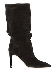 Paris Texas slouchy suede 85mm ankle boots - Black