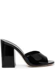 Paris Texas open toe patent mules - Black