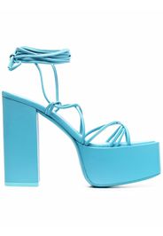 Paris Texas tie-detail open-toe platform sandals - Blue