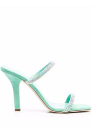 Paris Texas Holly Linda 100mm embellished mules - Green