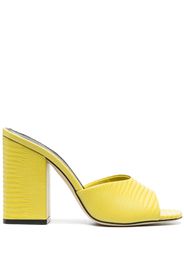 Paris Texas Anja snakeskin-effect mules - Yellow