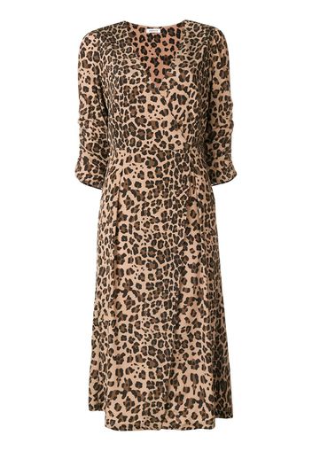 P.A.R.O.S.H. leopard print wrap dress - Brown