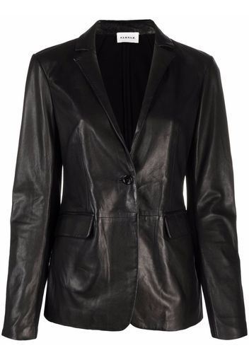 P.A.R.O.S.H. single-breasted leather blazer - Black