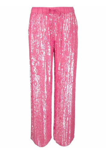 P.A.R.O.S.H. sequined wide-leg trousers - Pink