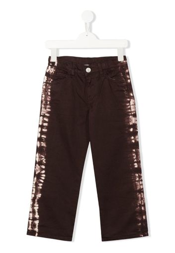 P.A.R.O.S.H. tie-dye straight -leg jeans - Brown