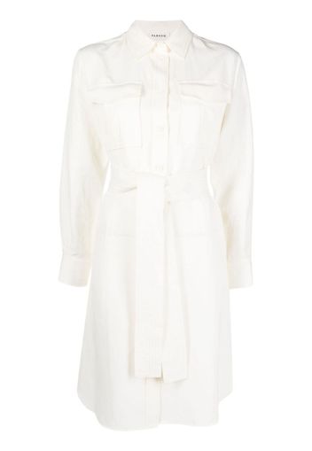 P.A.R.O.S.H. long-sleeve midi shirt dress - White