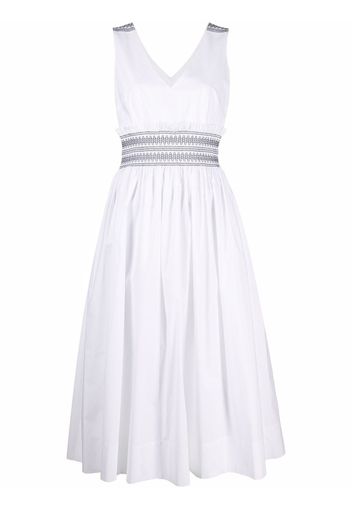 P.A.R.O.S.H. sleeveless flared dress - White