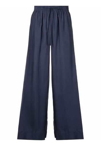 P.A.R.O.S.H. wide-leg silk trousers - Blue