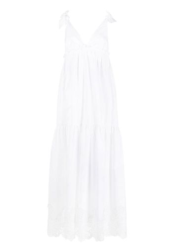 P.A.R.O.S.H. lace-embellished maxi dress - White