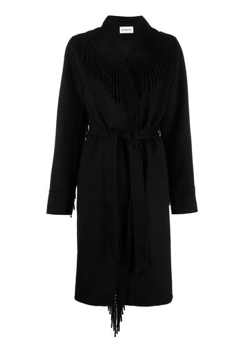 P.A.R.O.S.H. fringe-detailed wool coat - Black