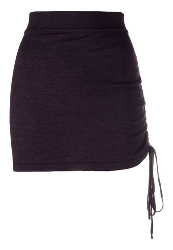 P.A.R.O.S.H. Gonna Arricci ruched knitted skirt - Purple