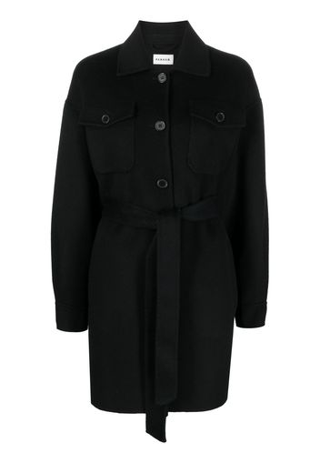 P.A.R.O.S.H. fringe-detail wool coat - Black