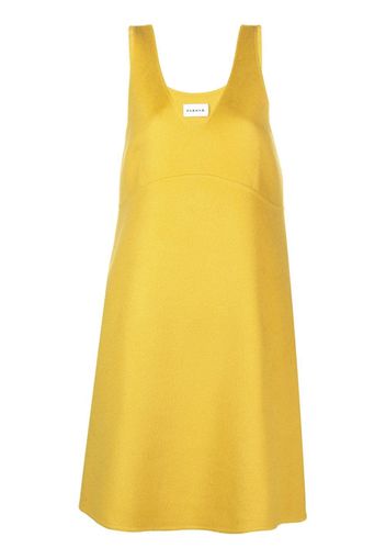 P.A.R.O.S.H. V-neck sleeveless wool dress - Yellow