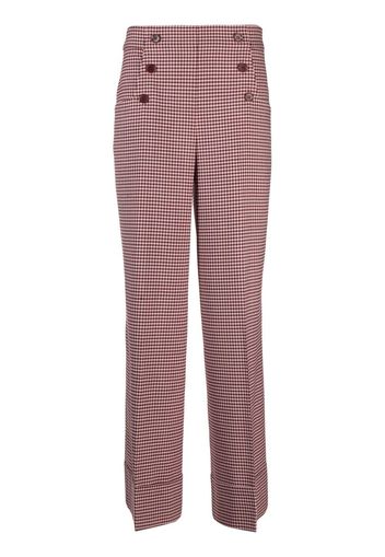 P.A.R.O.S.H. checked wide-leg trousers - Pink