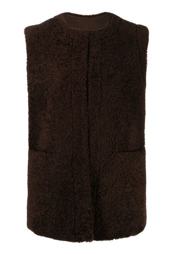 P.A.R.O.S.H. single-breasted sleeveless jacket - Brown