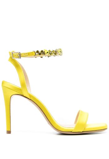 P.A.R.O.S.H. 110mm crystal-strap sandals - Yellow