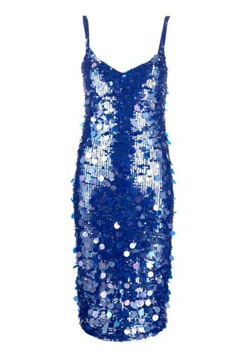 P.A.R.O.S.H. sequin-embellished midi dress - Blue